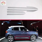 Для Hyundai Venue 2019 2020 ABS Хромированная дверь боковая линия кузова молдинг гарнир отделка крышка протектор украшения стайлинга автомобилей