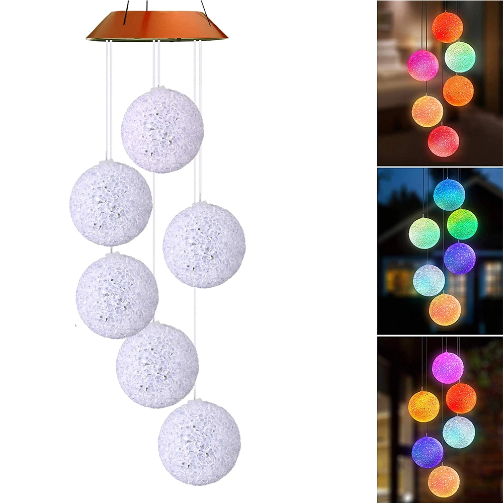 Уличный ветровой колокольчик спиральный светильник Спиннер мобильный