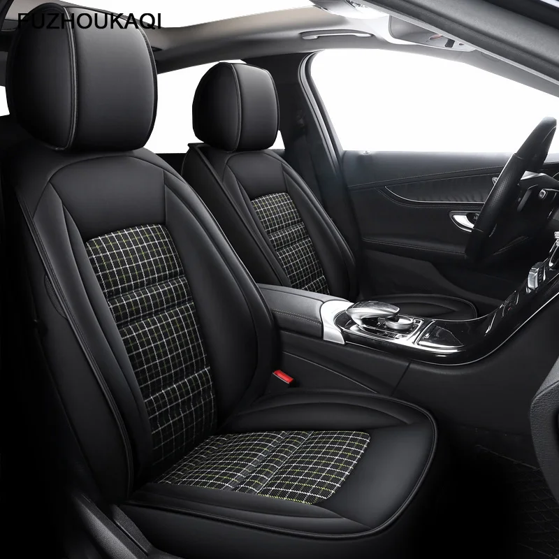 Кожаный и льняной чехол для автомобильного сиденья BMW x1 x2 x3 x4 x5 x6 z4 1 2 3 4 5 7 серия