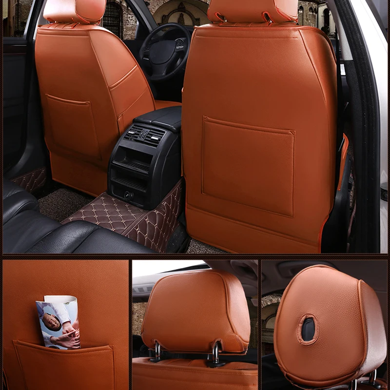 AutoDecorun перфорированные кожаные чехлы для сидений искусственная воловья кожа