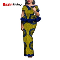 2021 women party dress skirt sets traditional african 2 pieces women set clothing custom made dashiki tops skirts wy5104