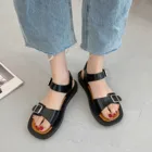 Женские сандалии на плоской подошве, гладиаторские мягкие сандалии с открытым носком и пряжкой, женские повседневные сандалии на плоской подошве, босоножки, 2021