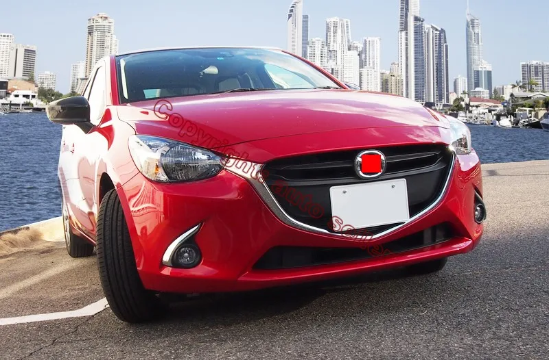 Хромированная передняя противотумансветильник фара для Mazda 2 Demio DJ DL 2015 2016 2017 ABS |