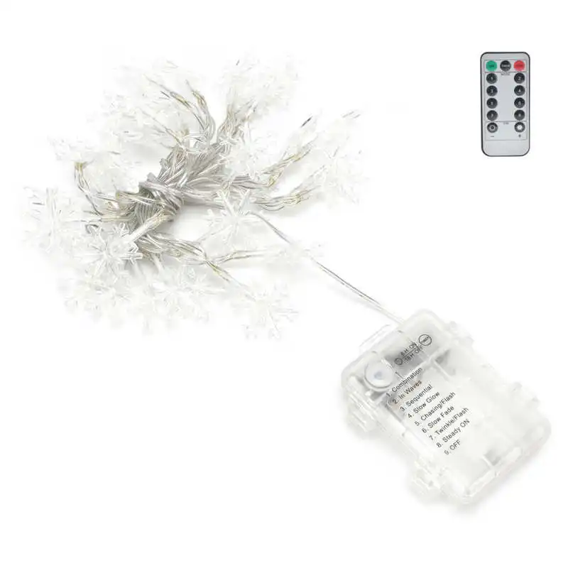 

kerstverlichting home party 3Meters LED String Lights LED Snowflake Copper Wire Lights with Remote Control 30LEDs Lamp for