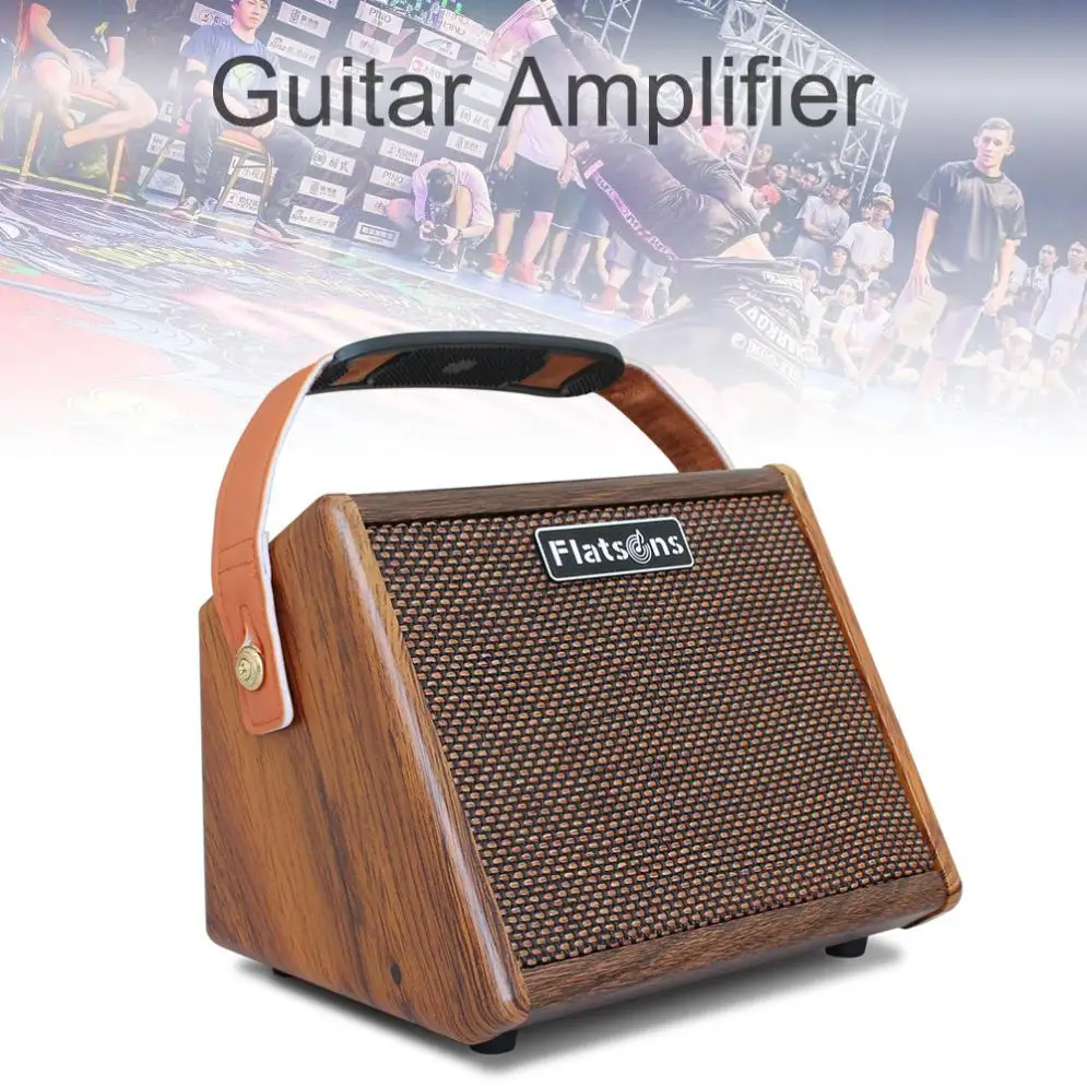 

15W Guitar Amplifier Singing Amp Bluetooth Speaker Built-in Rechargeable Battery with Microphone Interface Reverb Effect