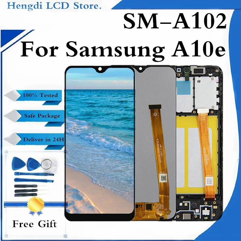 

Для Samsung Galaxy A10E A102 SM-A102U SM-A102F/DS ЖК-дисплей сенсорный экран дигитайзер в сборе с рамкой
