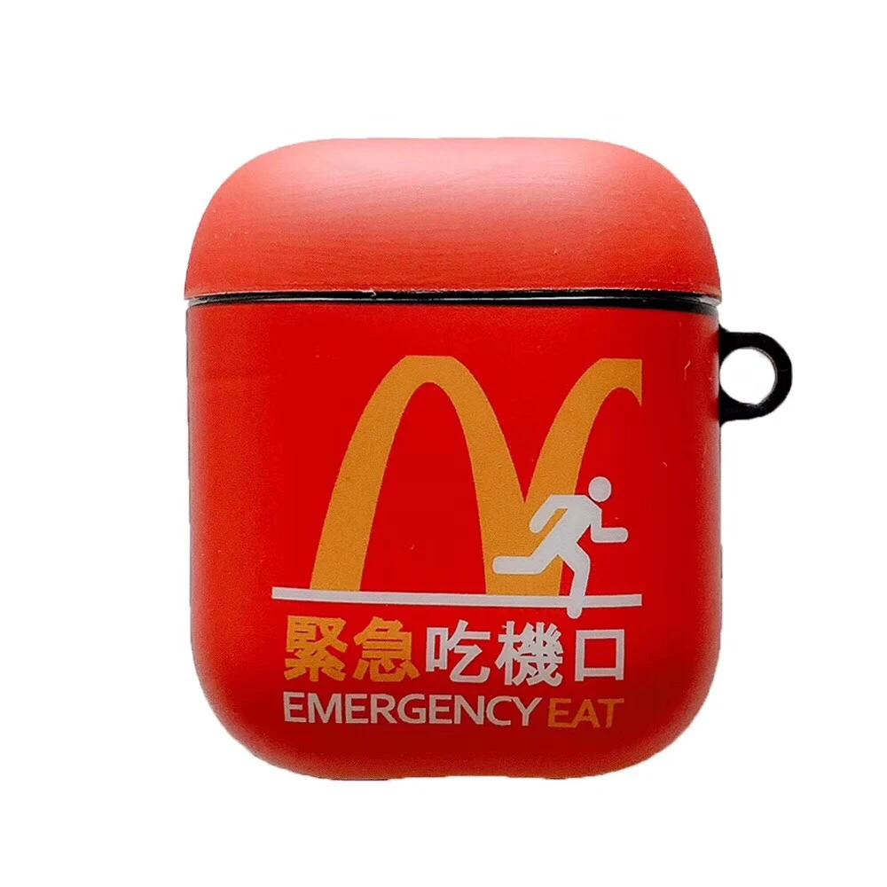 Чехол для airpods, забавный упаковочный мешок mcdonald's, Модный мягкий чехол для Apple, новинка Airpods 1/2, чехол, беспроводной Bluetooth, чехол для наушников