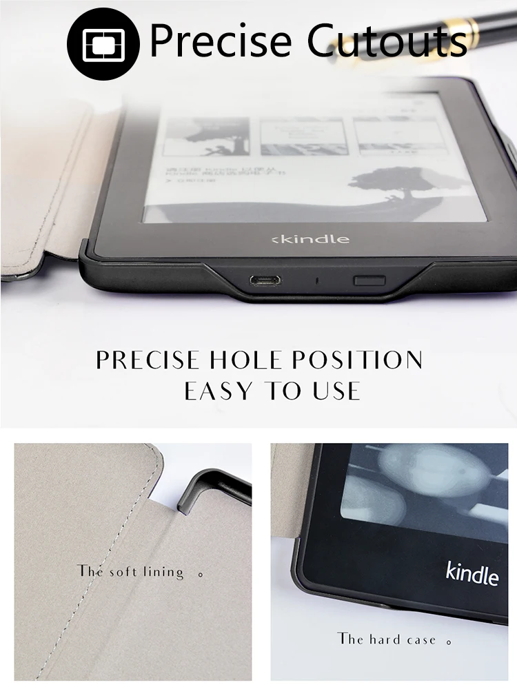 Магнитный смарт-чехол для Kindle Paperwhite 3 /2/1 2015 2012 2013 2014 из искусственной кожи с ручным