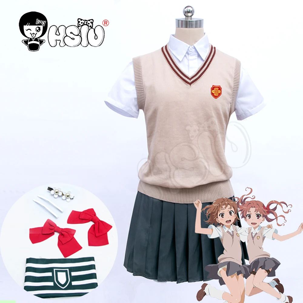 Костюм Misaka Mikoto Shirai Kuroko костюм HSIU Toaru Kagaku без железнодорожного пистолета косплей