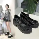 Туфли женские на платформе и высоком каблуке, винтажные Дизайнерские Туфли Мэри Джейн в японском стиле, Лолита, большие размеры 40, для студентов колледжа