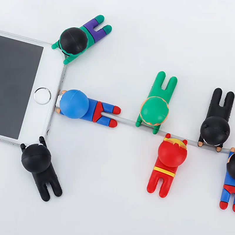 Мультяшный USB защитный кабель органайзер животные укусы управление линией