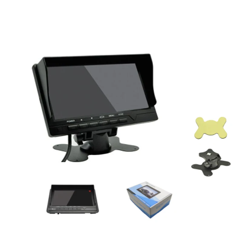 Full HD Mini 1024*600 7 дюймов CCTV Домашняя безопасность 1080P AHD 2-split экран ips монитор DVR Автомобильная камера видеонаблюдения ips регистратор с дисплеем