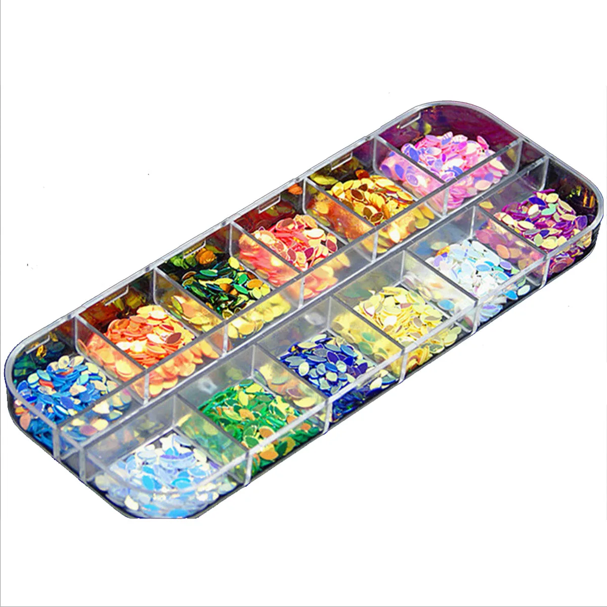 3D наклейки для ногтей конский глаз блестки яркие цвета Блестящий лепесток