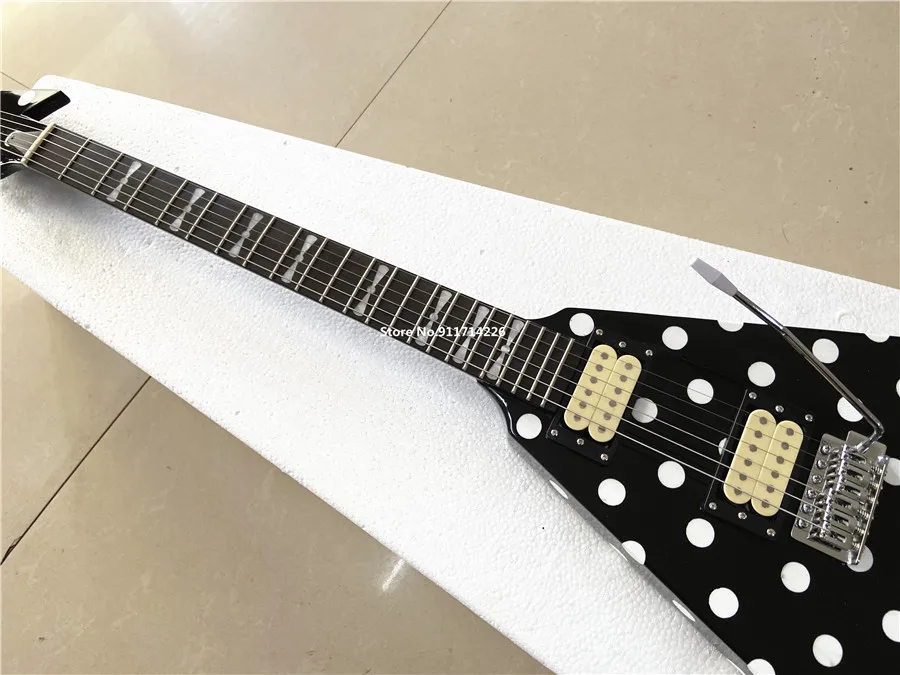 

Free Shipping Randy Rhoads Signature Electric Guitar Polka Dot Finish Top China Guitar