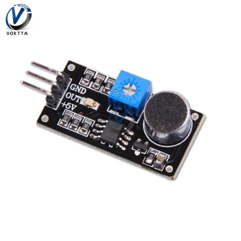 Потенциометр контроля чувствительности модуль датчика обнаружения звука для