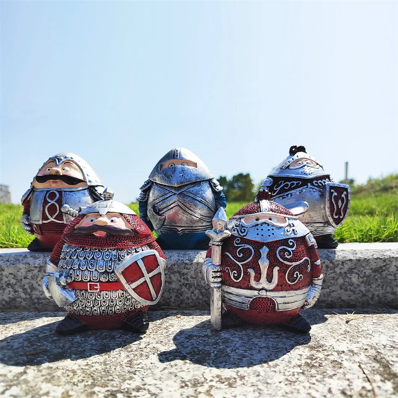 

Карликовый рыцарь, веселая настольная декорация, украшение для сада, двора, полимерные поделки, офисное милое Рождественское украшение