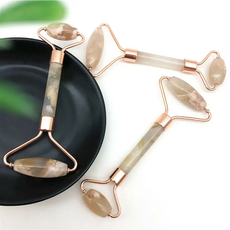 Прямая поставка 1 шт. натуральный вишневый цвет Агат Массаж ролик камень