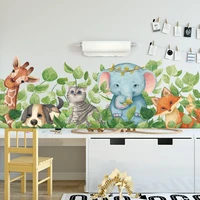 cute cartoon cat fox elephant cute animal wall sticker for kids rooms wall decoration nursery kindergarten baby room home decor