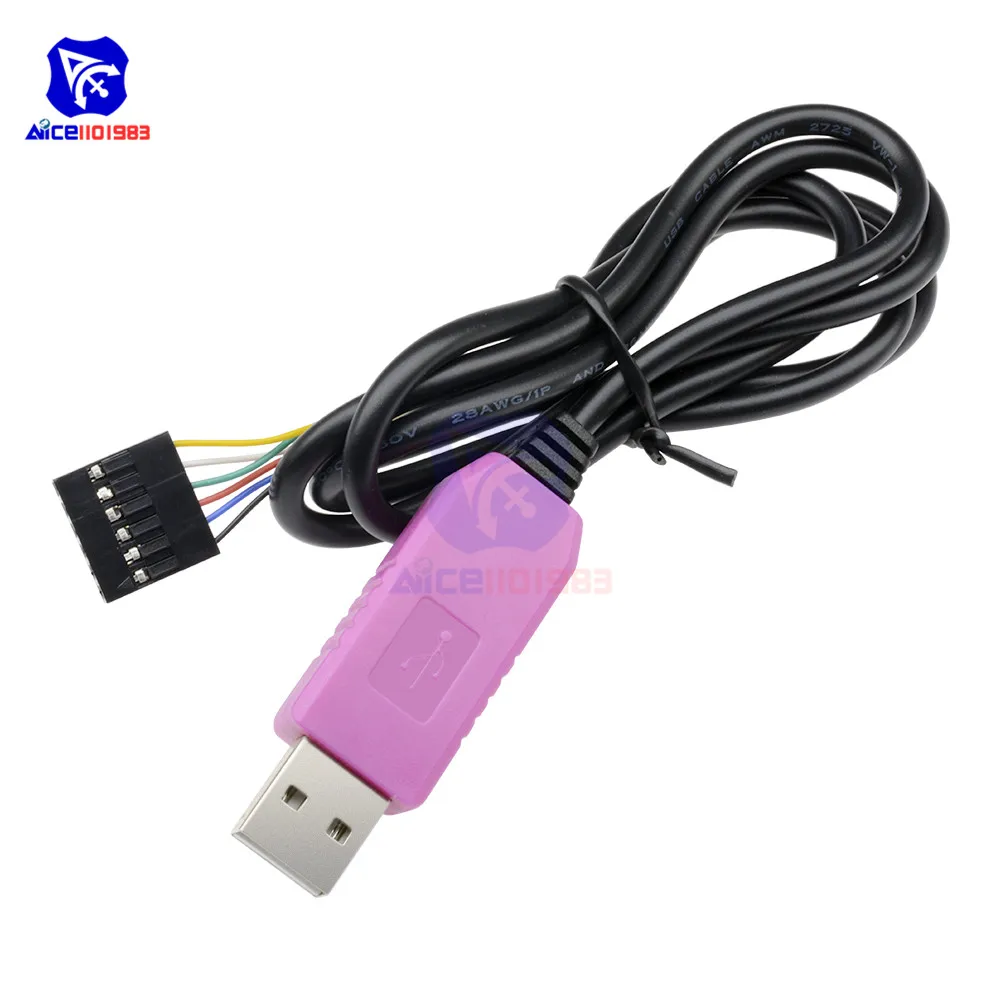 Diymore PL2302HXD (6Pin) / PL2303TA (4Pin) Загрузка USB в TTL Последовательный RS232 кабель для консоли