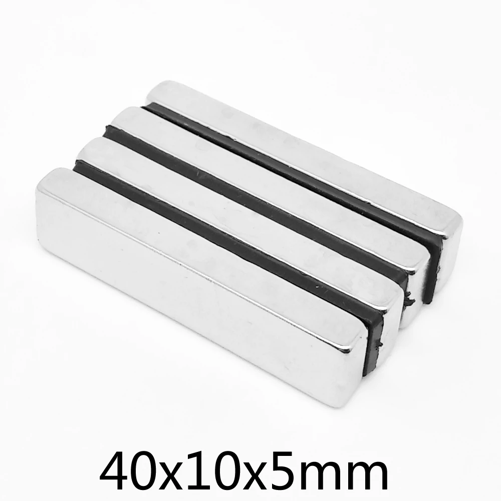 

2/5/10/15/20 шт. 40x10x5 мм Блок Сильный редкоземельный магнит N35 большой прямоугольный Неодимовый Магнит лист 40x10x5 40*10*5