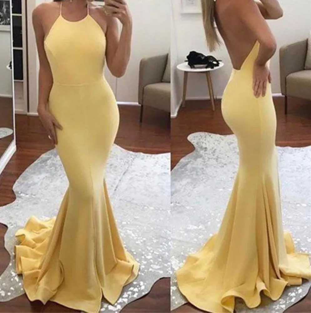 

2021 Yellow Dubai Formal Party Dress Women Long Sleeve Evening Gowns Elegant Slit Chiffon Muslim Evening Dresses robes de soirée