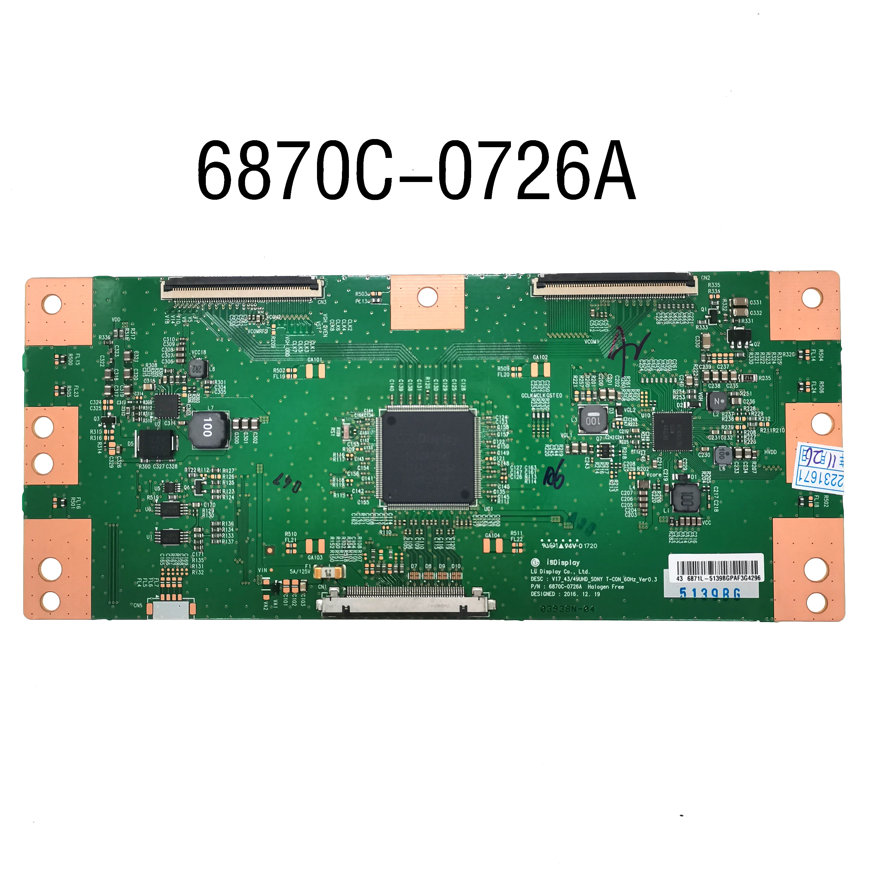 

Тестовая плата T-CON для V17 _ 43/49uhd_t-con_60 Гц 6870C-0726A