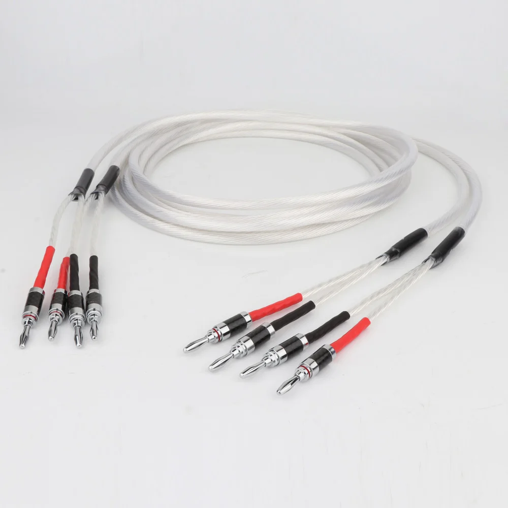 Кабель Hi Fi с посеребренным покрытием для динамиков end 4N OFC провод колонок Y