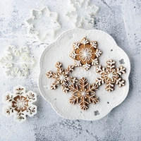christmas snowflake cookie plunger cutters fondant cake mold biscuit sugarcraft cake decorating tools
