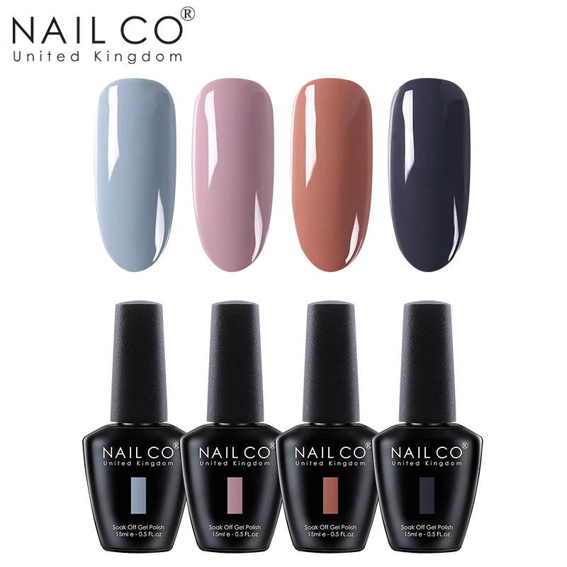 ZH19 NAILCO 4 шт. 15 мл Гель-лак для ногтей гибридный УФ-лак светодиодный замочить краска собственного приготовления гель УФ-гель Полупостоянный праймер Эмаль Гель - Цвет: ZH19