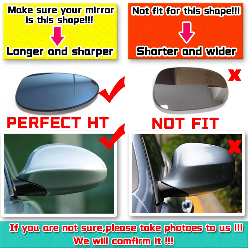 

M3 Style 2x Mirror Cover E90 Car Rearview Mirror Cover Cap For BMW E90 E91 PRE-LCI 2005-2007 E92 E93 2006-2009 E80 E81 E87