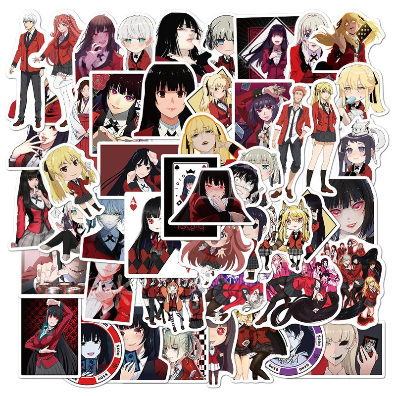 10/50 шт. не повторяющиеся аниме Kakegurui Jabami Yumeko матовые карты чемодан гитара Чемодан