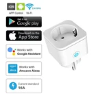 Wi-Fi ЕС Smart Plug 16A100V-240V адаптер Беспроводной пульт дистанционного управления голосовой Управление Мощность монитор таймер розетка для Google Home Alexa на выходе