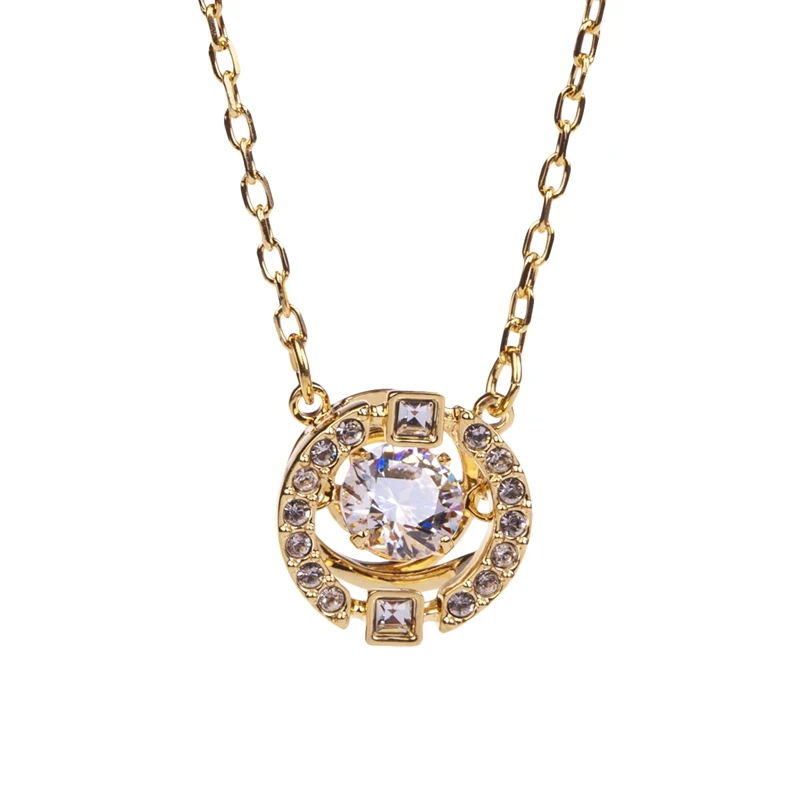 Swarovski знаковые с покрытием кулон в виде лебедя 5204134/5204133/5279421/5272364/5347329/5194826/5215038 - Окраска металла: Gold5284186