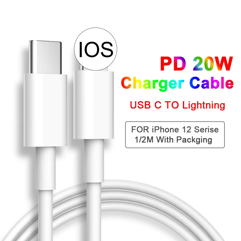 Быстрая зарядка USB C PD 20 Вт USB-C Type-C кабель зарядного устройства для iPhone 12 Pro Max Мини