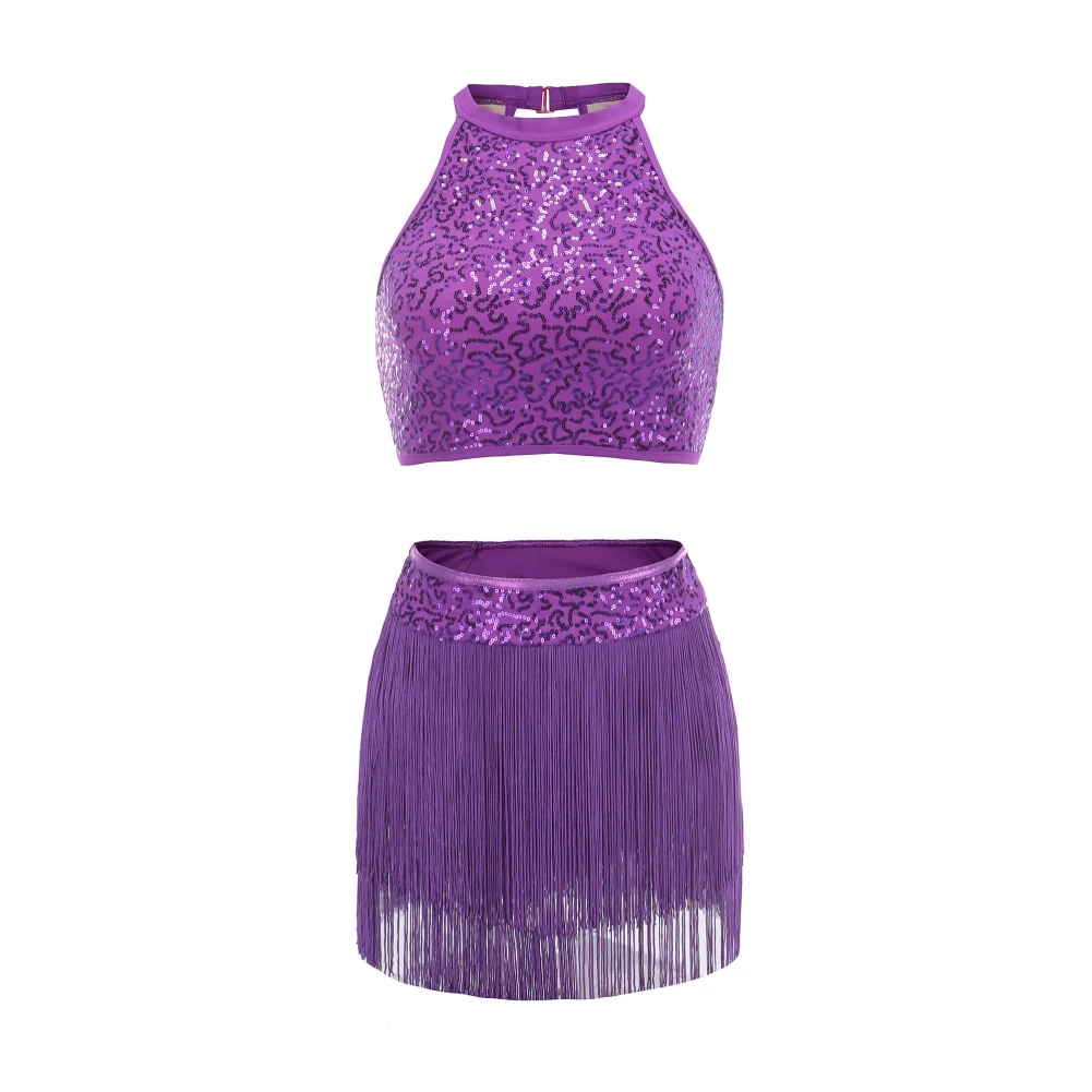 Костюм с блестками для танца живота и латиноамериканских танцев |