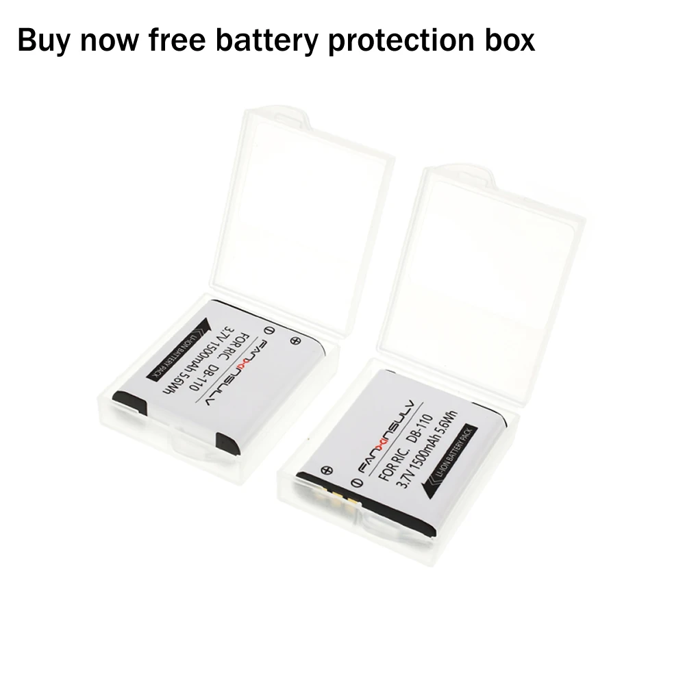 FANXINSULV 2 шт. 110 мАч DB-110 DB DB110 аккумулятор + ЖК USB двойное зарядное устройство для Ricoh GR