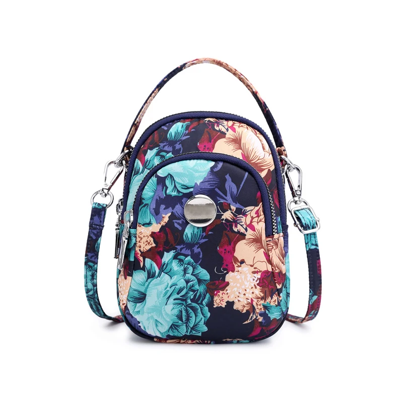 Трехслойная модная мобильный телефон сумка на молнии маленькая плечо для женщин