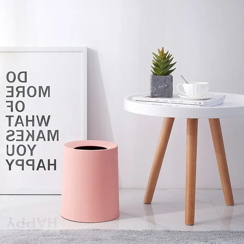 Двухслойные мусорные корзины 8 л/12 л креативная пластиковая матовая корзина