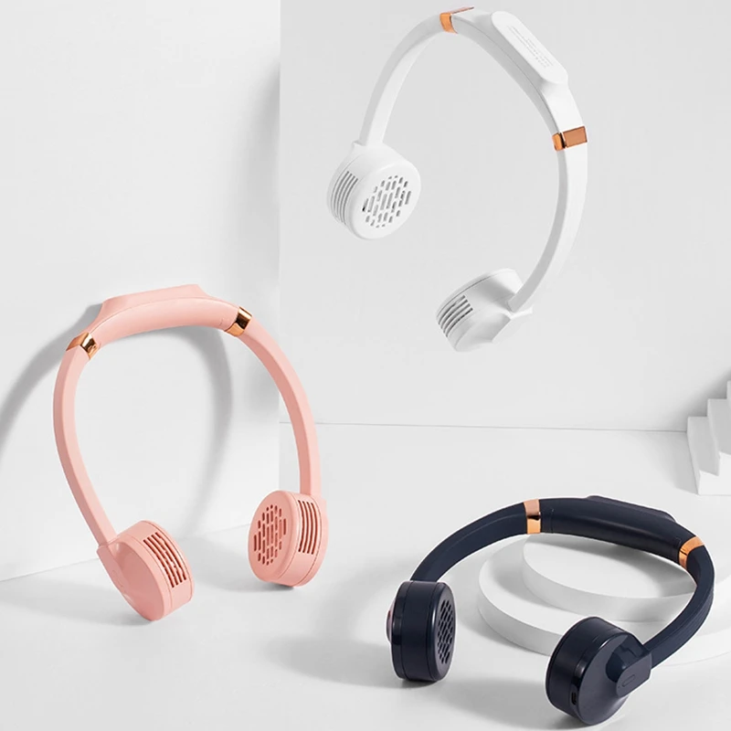 

2000 мАч портативный шейный вентилятор, свободные руки, Персональный вентилятор, USB Перезаряжаемый 3-скоростной безлопастный шейный вентилят...