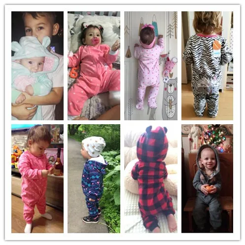 Одежда для маленьких девочек верхняя одежда пижамы флисовые комбинезоны на