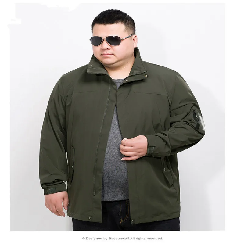 

Plus size 8XL 7XL 6XL Male Jacket Coat Men Spring Business Casual Clothes Summer Thin Windbreaker Mens Black Bomber Jackets