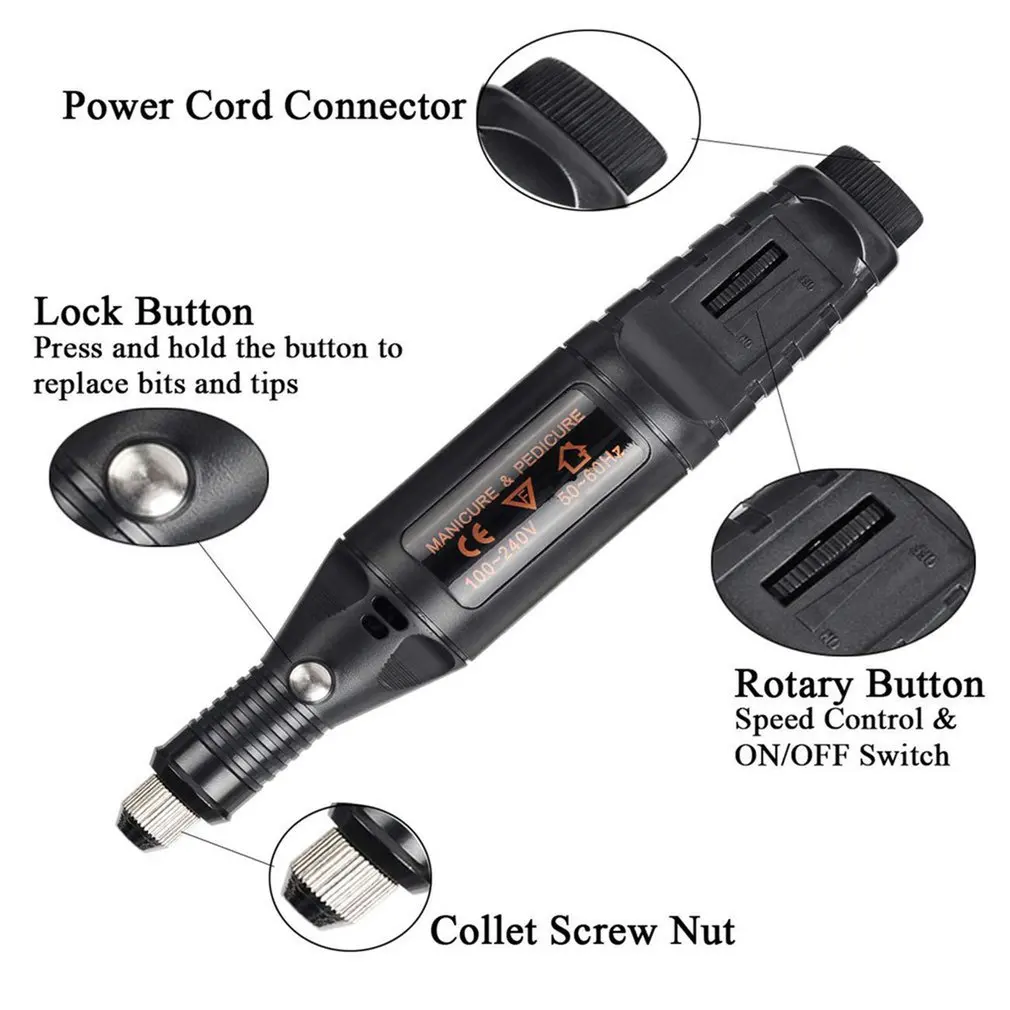 

40PCS Electric Engraving Pen DIY Nail Leather Mini Drill Machine Grinder Engraver Pen For Glass Ceramic Plastic Wood Jewelry