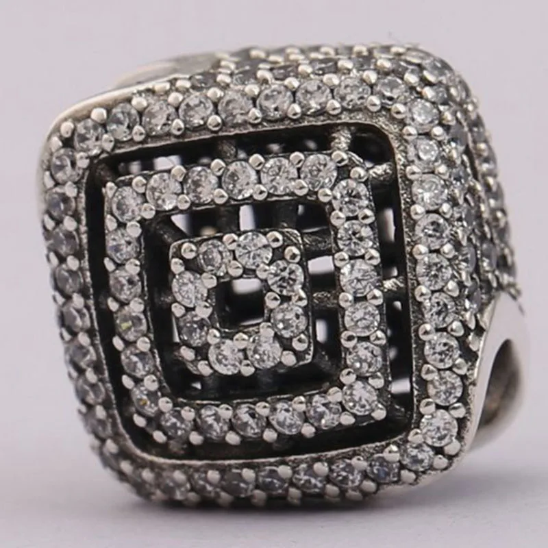 

Original 925 Sterling Silver Bead Beaded New Geometric Fashion Fit Pandora Women Bracelet & Necklace Diy Jewelry