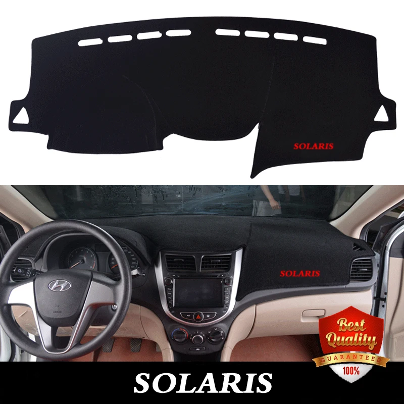 

Car Styling Dashboard Protective Mats Shade Cushion Interior Carpet Photophobism Pad For HYUNDA SOLARIS 2012-2015