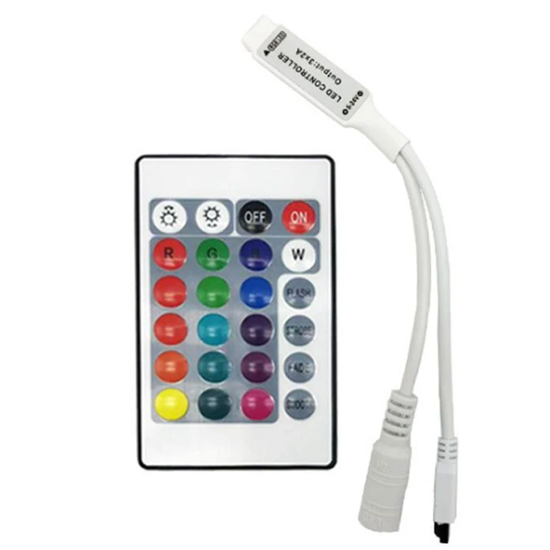 Водонепроницаемая S 2835 smd rgb Светодиодная лента 12 в 10 м 5 м 3 м 2 м теплая белая лента adpter Адресуемая Светодиодная лента световой замены 5050 5630 120 - Испускаемый цвет: 24key Controller