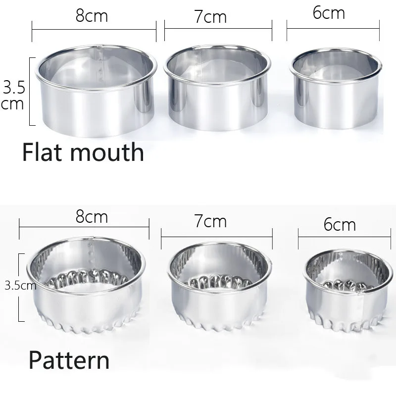 3 шт./компл. круглые пельмени из нержавеющей стали набор фрез инструменты для