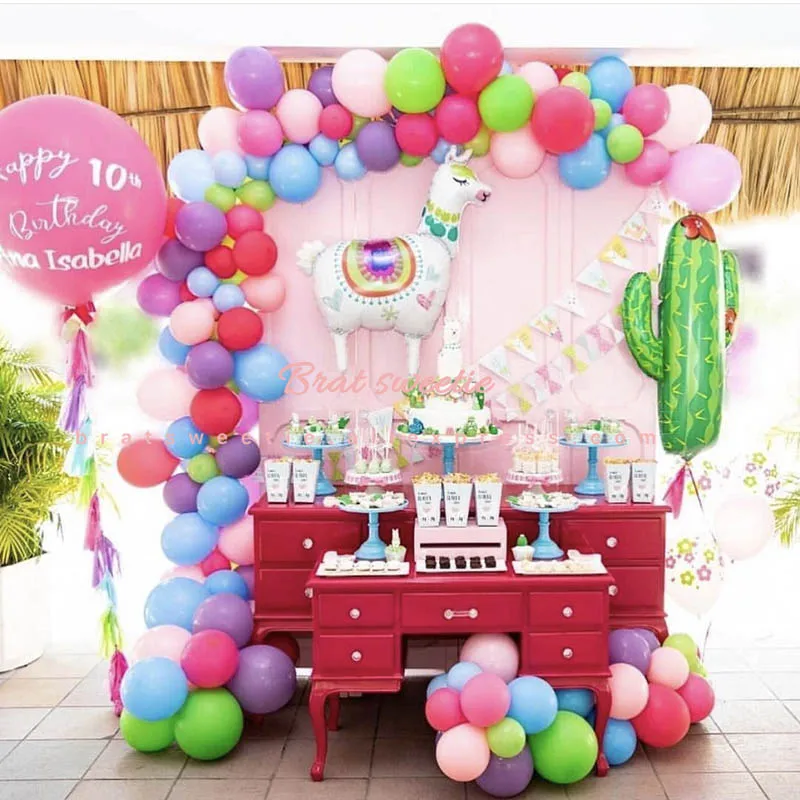 Pinata Единорог ламы воздушные шары ламы Альпака воздушный шар из фольги для вечеринок животных Baby Shower поставки с днем рождения украшения Дети