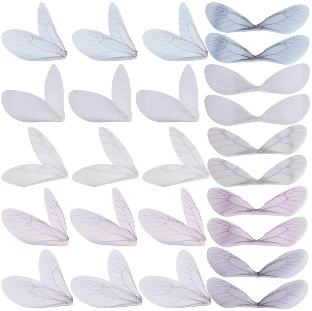 

100 pieces of 5 color dragonfly wings pendant wing pendant with key earring pendant color butterfly wing jewelry pendant making