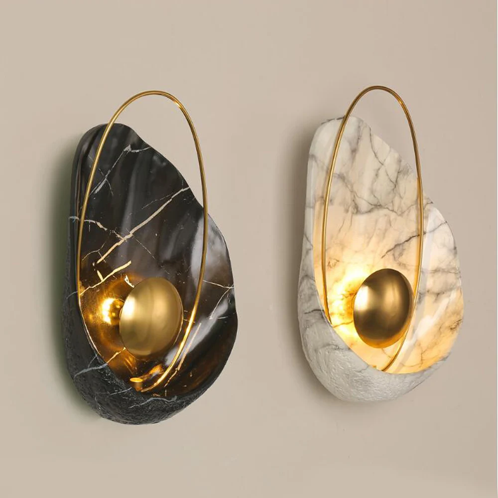 

Настенный светодиодный светильник в форме ракушки, современный креативный фон для телевизора, настенный светильник для фойе, бра, специаль...