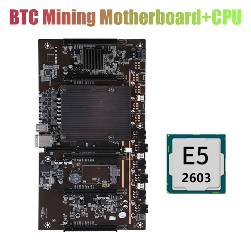 Материнская плата H61 X79 для майнинга BTC с процессором E5 2603 5X PCI-E 8X LGA 2011 DDR3 поддержка